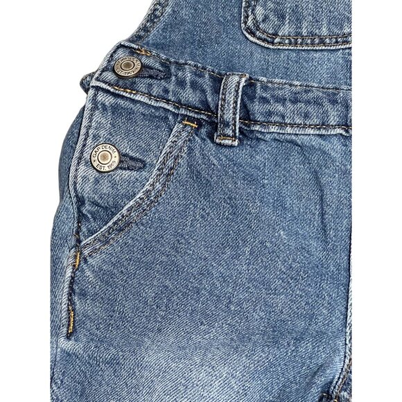 Gap Denim Overalls Ruffle Strap Infant Girls Size 18-24 months Medium Wash  Exce - Picture 7 of 8